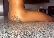 ebony lesbian strap on fun with renity love & majesty nasty