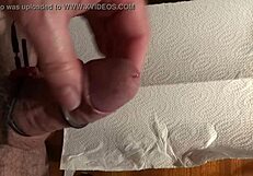 Close up cumshot scene in this video