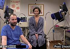 Doctor gives freshman hitachi orgasm