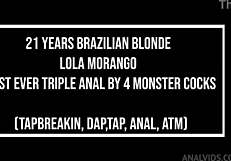 Brazilian blonde lola morango triple anal monster cocks