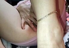 Barely haloed and fully tempting teen solo with dildo