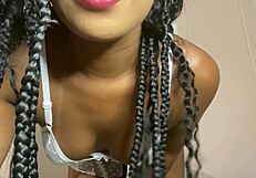 Damn, this sexy Latina shakes it wild dancing funk in hot lingerie!