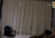 Hotwife makes cuckold suck her while receiving black cock