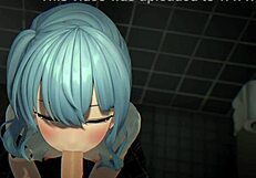What if this 3D anime babe gave a POV blowjob?