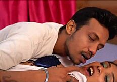 18-year-old Indian college girl enjoys time with boyfriend in hotel