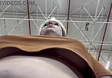 hidden filming of woman shopping while touching herself