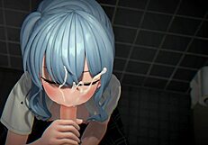 What if this 3D anime babe gave a POV blowjob?