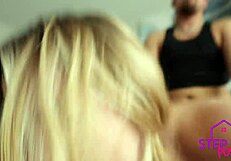Little Blonde Step Sis Helps with Tight Pussy Quickie