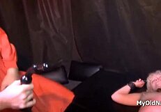 Mature Pussy Bound and Ravaged with Dildo