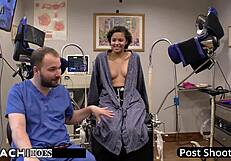 Doctor gives freshman hitachi orgasm