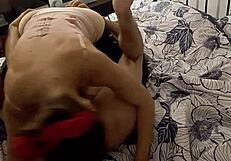 hey, check out this white slut getting sucked, rimmed, and fucked in her satin lingerie and stockings!