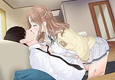 3D hentai uniform creampie with squirting in anime
