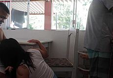 Morning Coffee Turns Wild as Friend Bangs Wife While Husband Washes Dishes