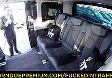 audrey jane gets cum covered in car backseat