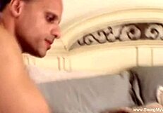 her hubby watches his bride take intense anal in wild cuckold threesome