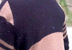 Amateur hottie with pink pussy climbs the hill craving wild street action