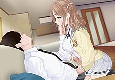 3D hentai uniform creampie with squirting in anime