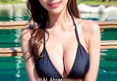 Ai art see beach bikini