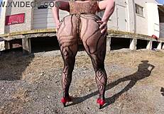 Mature Wife Shows Huge Ass in Thong Bodysuit!