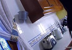 Young asian woman enjoys the sensation on her face