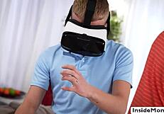 Stepsons seem excited watching taboo blonde bbw