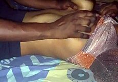 massaging my big boobs girlfriend with small waist