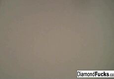 diamond decides to masturbate nude in the wet shower