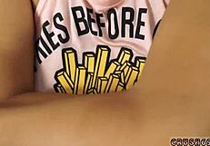 step mother and daughter team up for ass eating, hoping not to get caught