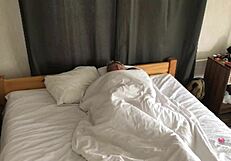 Skinny Brunette Petite 18+ Babe Fucks Secretly in Front of Neighbors.