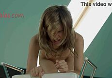 Amazing Brunette Babe Punished On Ass