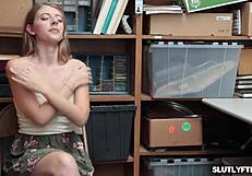 blonde teen shoplifter alyce anderson gets hardcore blowjob lesson