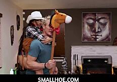 Can Smallhoe Tiny 18+ Cowgirl Ride Alona Bloom POV Nude Boobs?