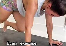 Intense nipslip during workout session.