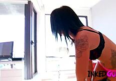 inked petite 18+ teen 18+ banged rough by huge dick!