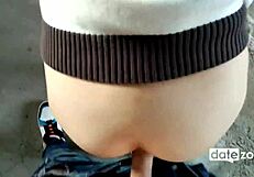 Girlfriend wears cum panties