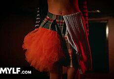 Everyone cums everywhere all at once in this group parody scene