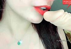 Hot latina brunette gives jerk off instructions