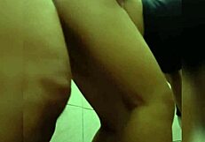 Loud Moaning Asian Pinay's Bathroom Sex with Blowjob and Creampie