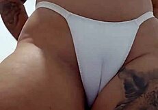 Big pussy sits on friend's face until suffocation