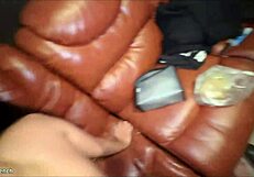 Struggling to fit his big white cock in my small asian ass! Ended with anal creampie!