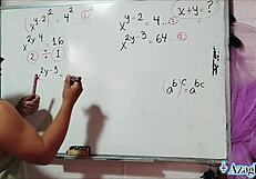 Asian Nerd Explores Erotic Math in Bedroom