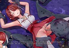 i watch knight ricca fight ghouls in hentai game