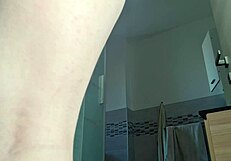 hottie in panties masturbates while cleaning house with fetish vibe