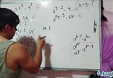 Asian Nerd Explores Erotic Math in Bedroom