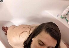 my cheating girlfriend gets humiliated with piss in her mouth while her boyfriend is at work