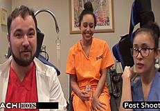 Oh wow, Mia Sanchez moans as nurse delivers mandatory hitachi orgasm with anal fingering!