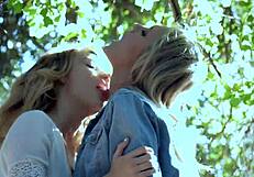 enchanted by lesbians scarlet red and blake eden masturbating shaved pussies