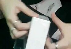 Martina tries her favorite toy for the first time in usa