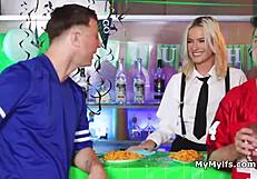 Isn't this freeuse sharing of the sexy blonde bartender hot?