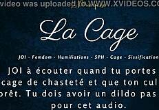 i'm caged for femdom anal joi